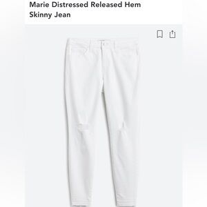Just black Marie distressed white skinny Jean